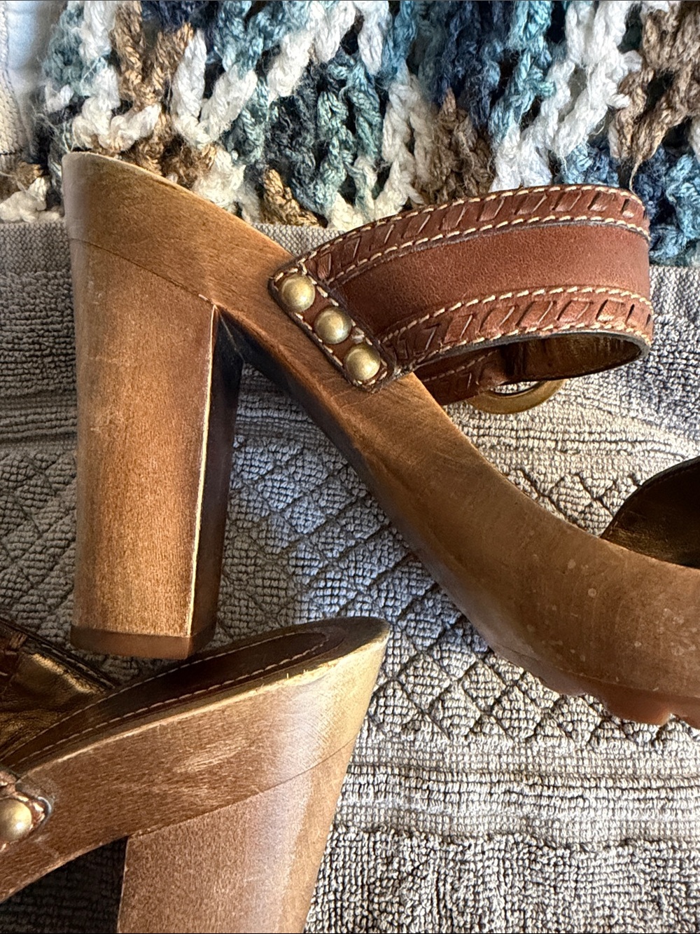 PREOWNED & PRELOVED COACH Chrissy Brown Leather Buckle Slide Mules - Picture 11 of 16